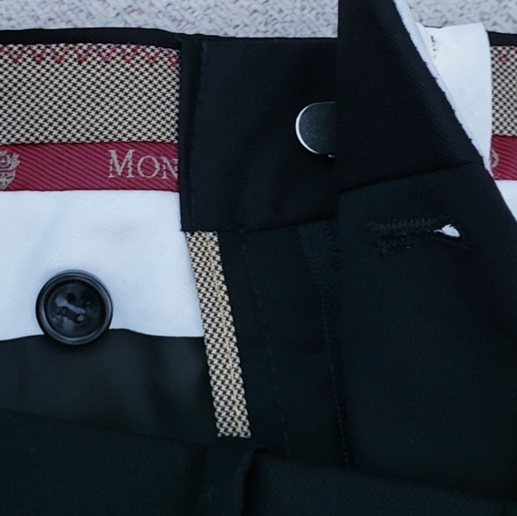 Men's Navy Dress Pants 40 Quality 100% Wool by Montefino - Picture 5 of 10